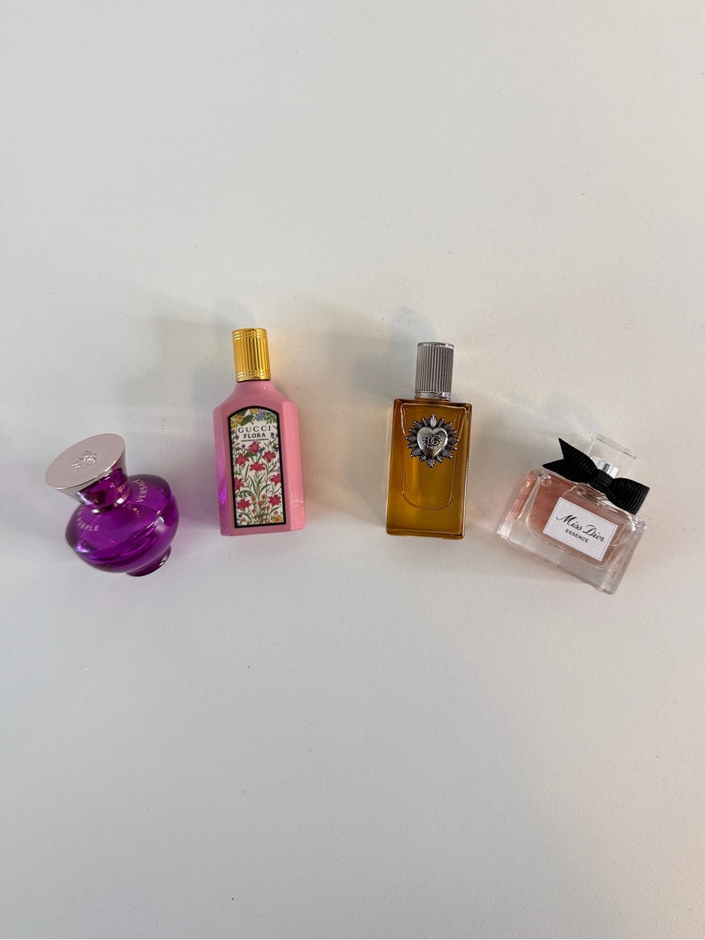 Gucci pink floral, Dolce Gabbana, Miss Dior & Versace